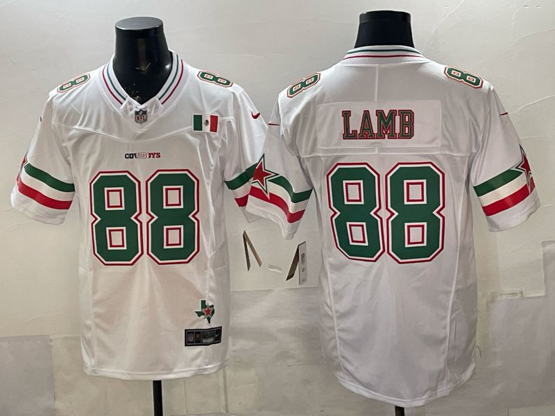 Men 2026 Dallas Cowboys #88 Lamb White 3th generations Nike Limited NFL Jersey style 01